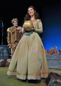 Kristin performing as a princess.