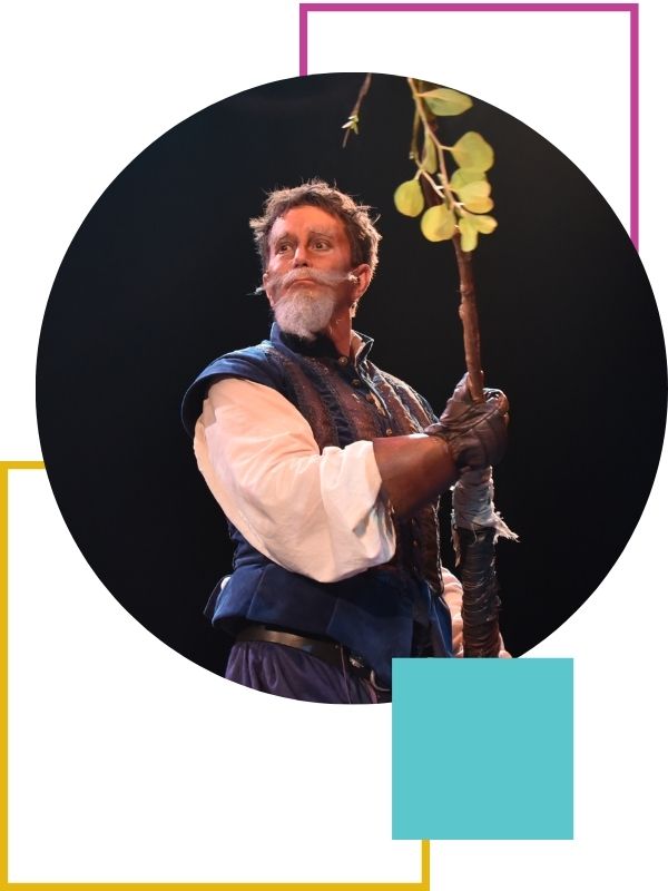Past production image by Tony Firriolo feature Davis Gaines in Man of La Mancha.