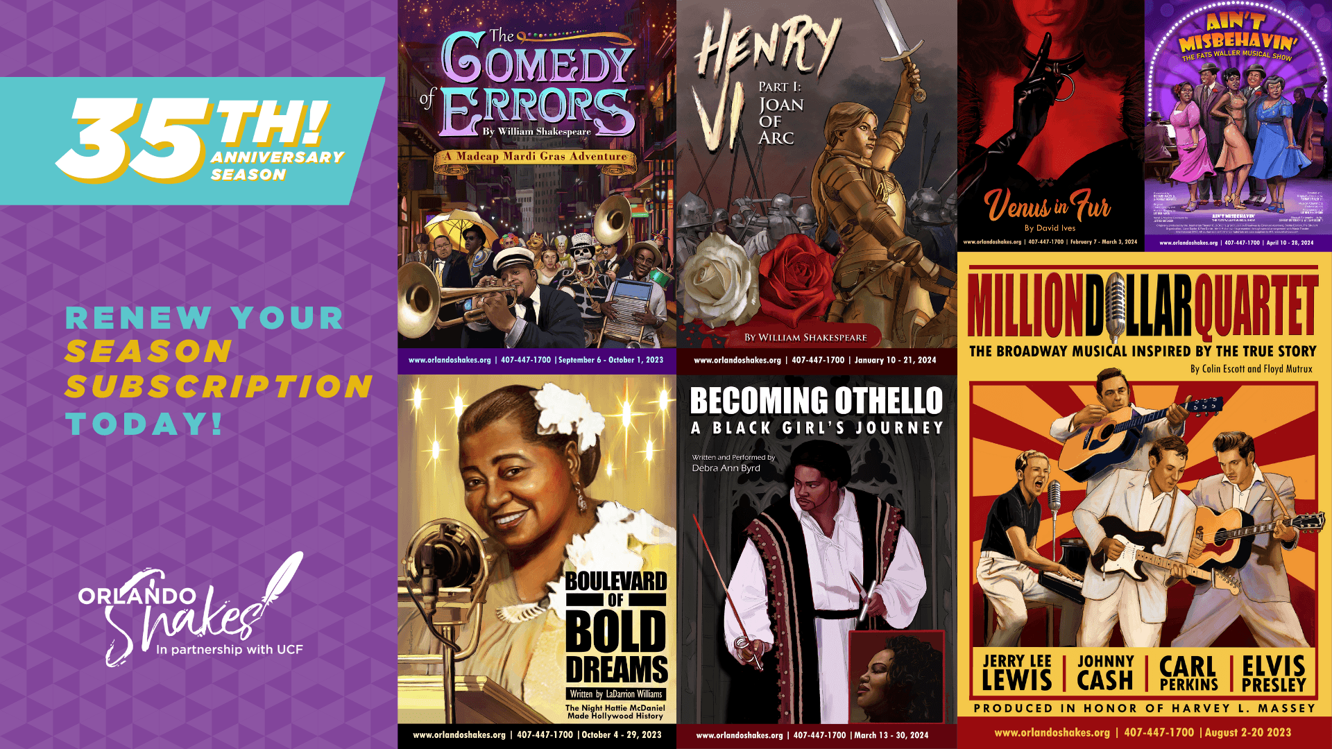 Orlando Shakes Shakespeare Theater Plays & Events
